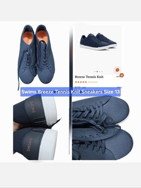 Swims Breeze Tennis Knit Sneakers Size 13
